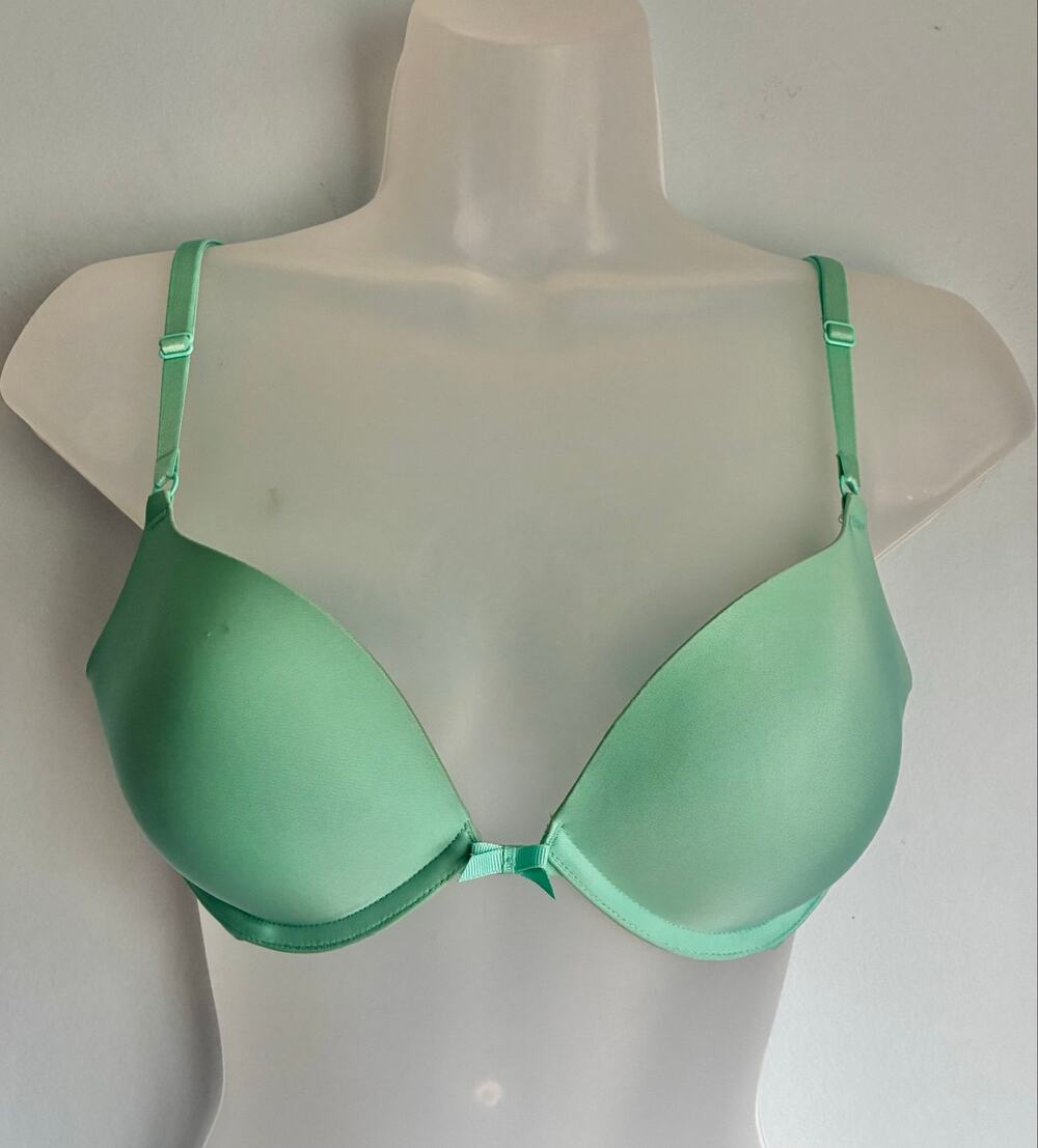 Victoria's Secret Pushup Bra Padded Plunge 34B Green